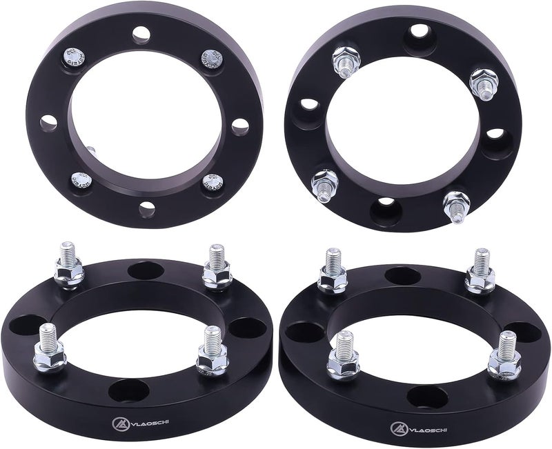 VLAOSCHI Black Forged 4x137 ATV Wheel Spacers 1 Inch with 12x1.5 Studs Compatible with Honda Can-Am 4 Lug for 2019-2022 Talon 1000R 1000X | 2016-2022 Pioneer 1000 | 2017-2022 Maverick X3 - Pack of 4 - Image 1